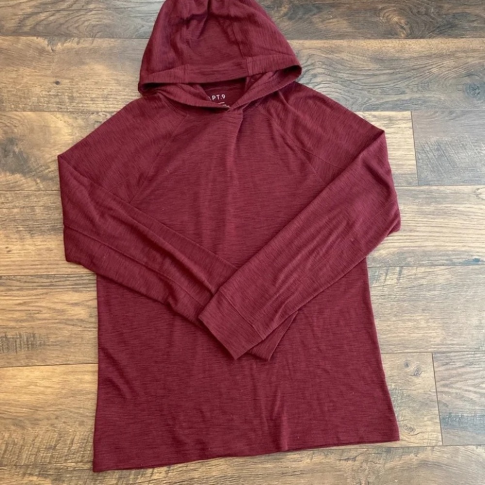 Apt 9 hoodie size large burgundy